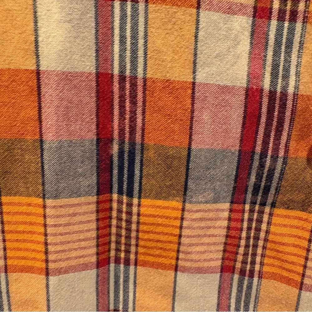 Vintage Karen Scott 100% Cotton Orange Short Sleeve Button Up Top - Size Medium - Picture 4 of 7